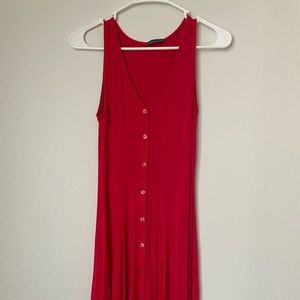 Soprano Red Button Up Dress Size Medium